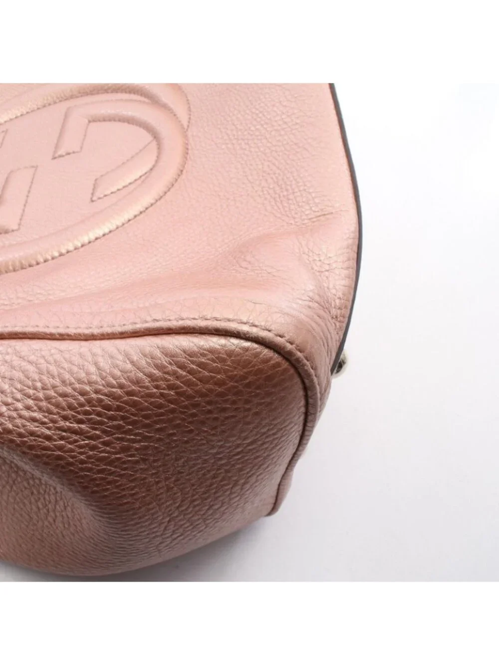 Gucci Tote Soho Cellarius Interlocking Metallic Pink Leather